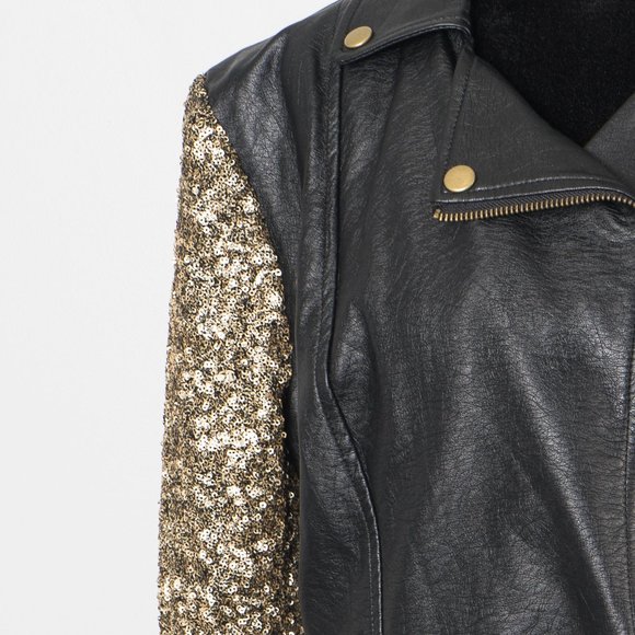 NWOT Romeo & Juiet Couture sequin moto jacket -M - Picture 4 of 7